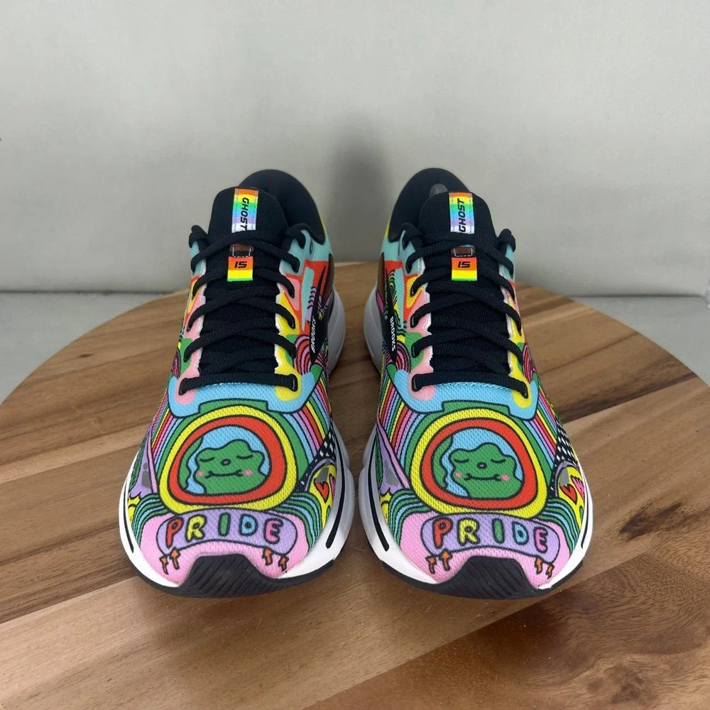 Brooks x Wednesday Holmes Ghost 15 Pride Run Together Mens Running Shoes 10.5 D